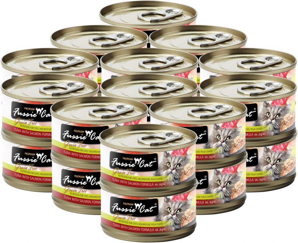 Fussie Cat Premium Tuna  Salmon in Aspic Grain-Free Wet Cat Food 2.82oz, case of 24