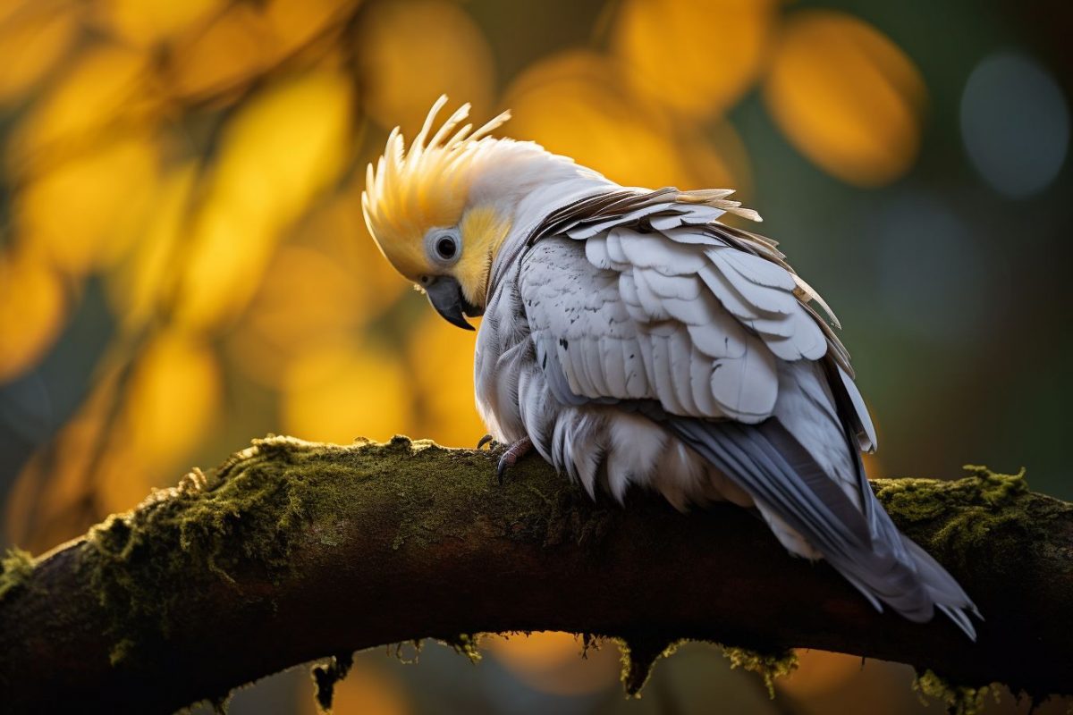 Cockatiel on a branch