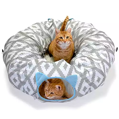 Kitty City Large Cat Tunnel Bed, Cat Bed, Pop Up Bed, Cat Toys